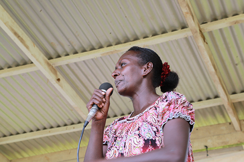 Image: TB survivor and Burnet Institute Peer Counsellor Mavis Namaibai.