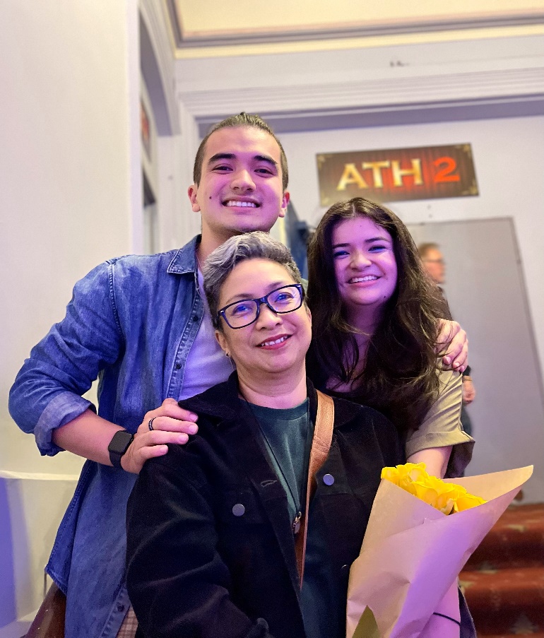 Rita White, Trusts and Foundations Manager with kids Thomas and Belle.